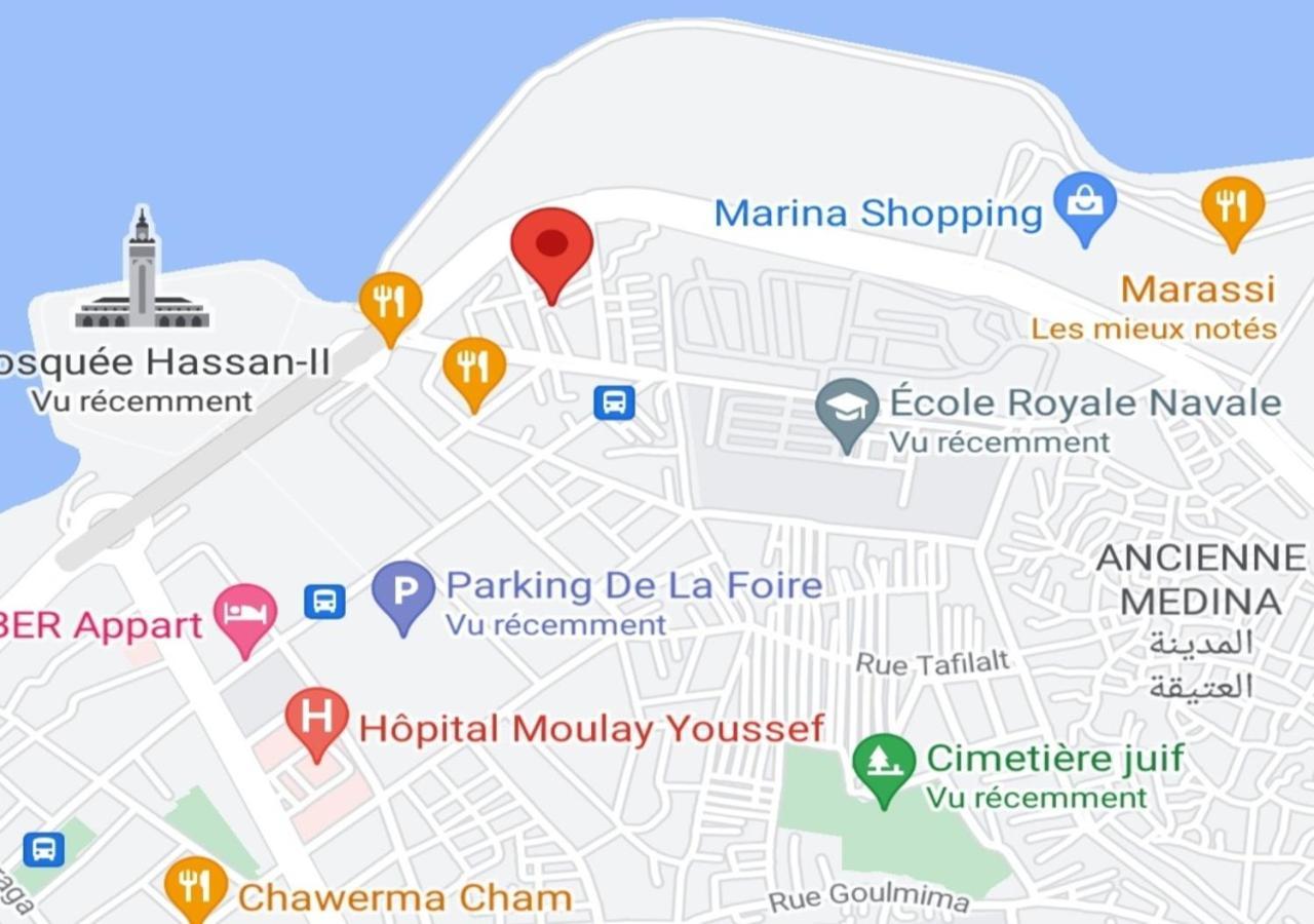 Modern Apartment Opposite The Hassan2 Mosque, Very Well Equipped And Stylish, 85 M2 With Gym And Direct Sea View With Underground Garage , Prohibits Unmarried Couples Of Arab Origin 卡萨布兰卡 外观 照片